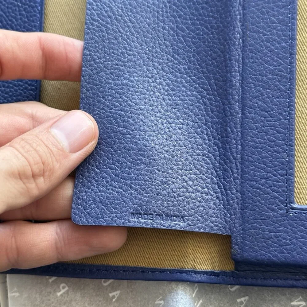 Polo Ralph Lauren Leather Blue Case For Ipad Or Tablet Media Case Embossed NWT